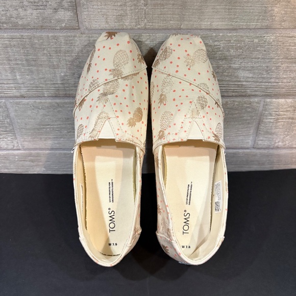 Tom’s Alpargata Rose Gold Pineapple Slip on Shoe Size‎ 7.5 - Picture 2 of 11